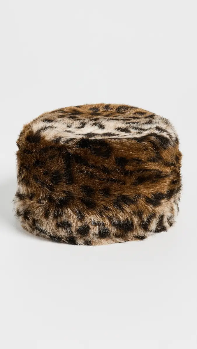 Apparis Margot Shaved Leopard Pillbox Hat | Thumbnail 2
