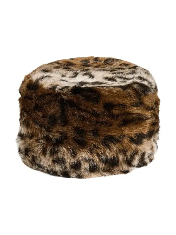 Margot Shaved Leopard Pillbox Hat Margot Shaved Leopard Pillbox Hat