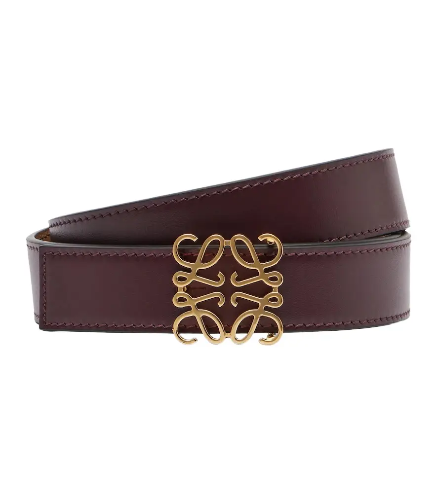 Anagram leather belt