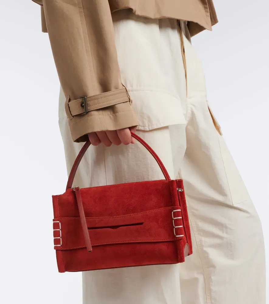 JW Anderson Loafer Small suede top-handle bag | Thumbnail 4 JW Anderson Loafer Small suede top-handle bag | Thumbnail 4