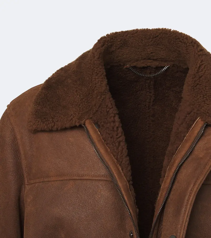 Canali Shearling-trimmed leather jacket | Thumbnail 2