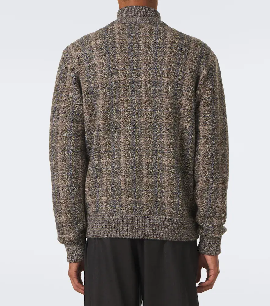 AGNONA Checked wool and cashmere cardigan | Thumbnail 7