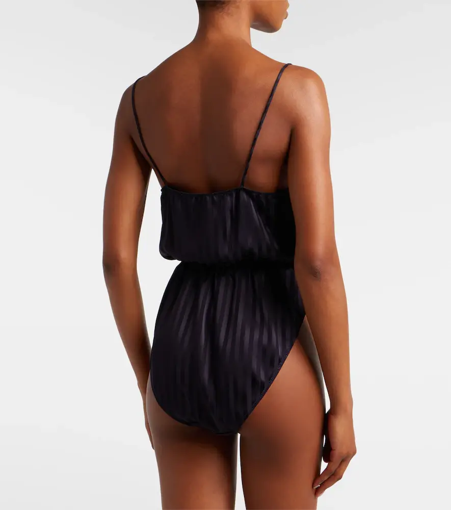 Versace Lace-trimmed silk-blend jacquard bodysuit | Thumbnail 6 Versace Lace-trimmed silk-blend jacquard bodysuit | Thumbnail 6