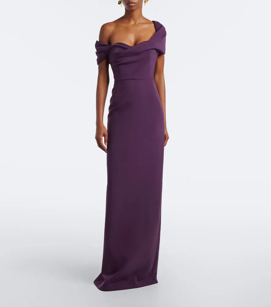Carolina Herrera Sofia crêpe gown | Thumbnail 4 Carolina Herrera Sofia crêpe gown | Thumbnail 4
