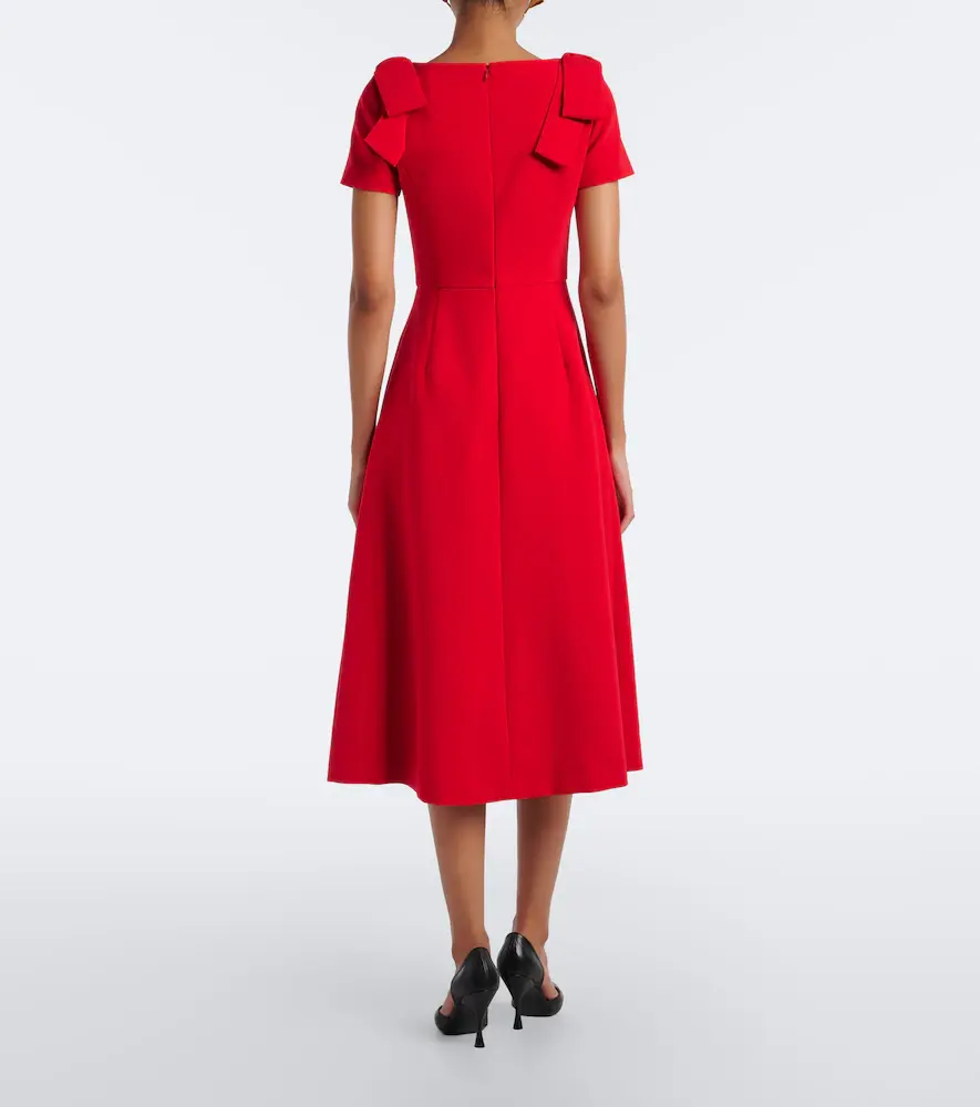 Carolina Herrera Bow-detail crêpe midi dress | Thumbnail 3 Carolina Herrera Bow-detail crêpe midi dress | Thumbnail 3