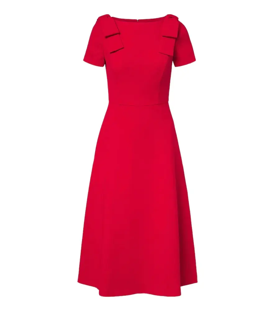 Bow-detail crêpe midi dress Bow-detail crêpe midi dress