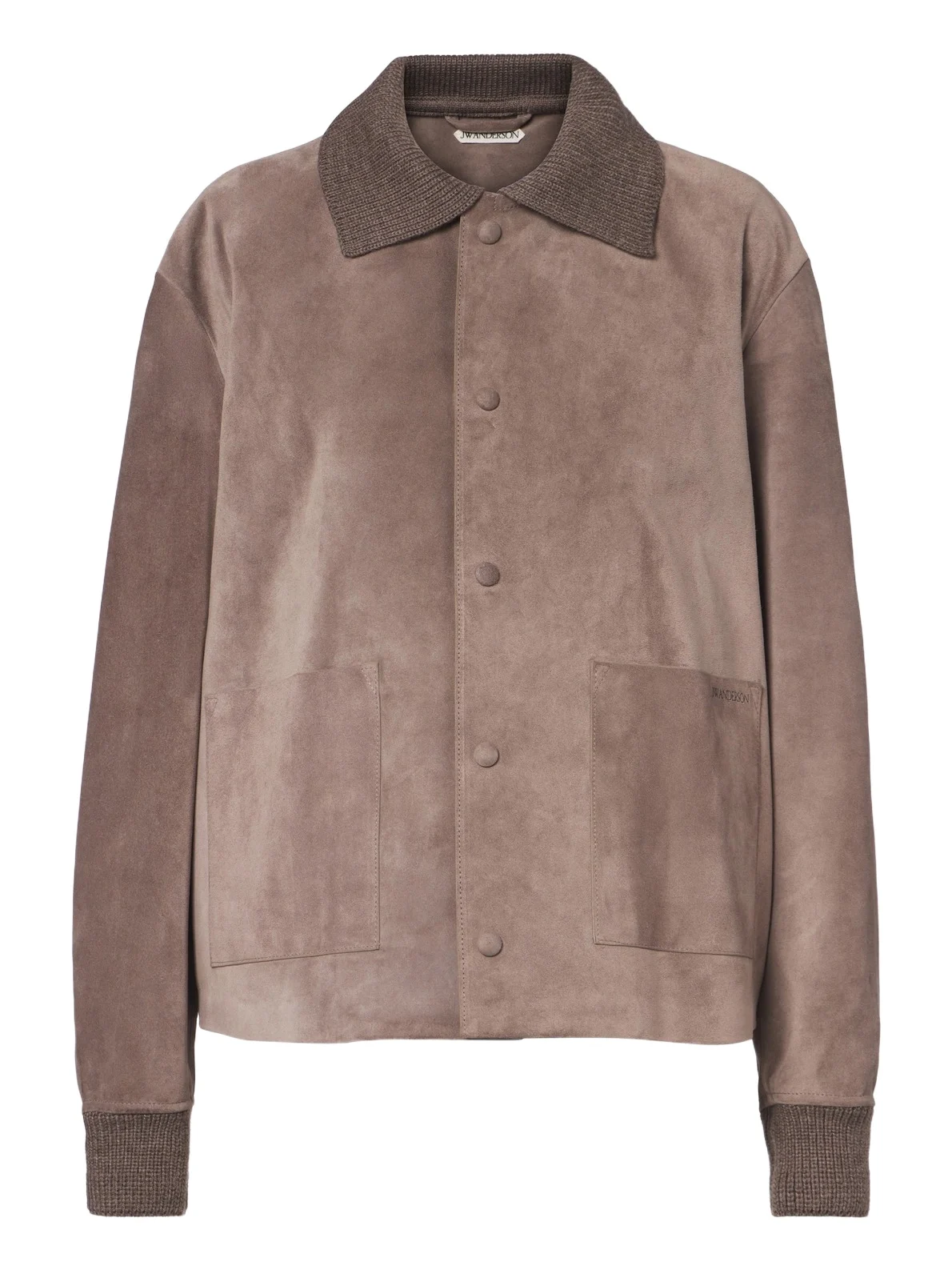 JW Anderson Wool-trimmed suede blouson jacket