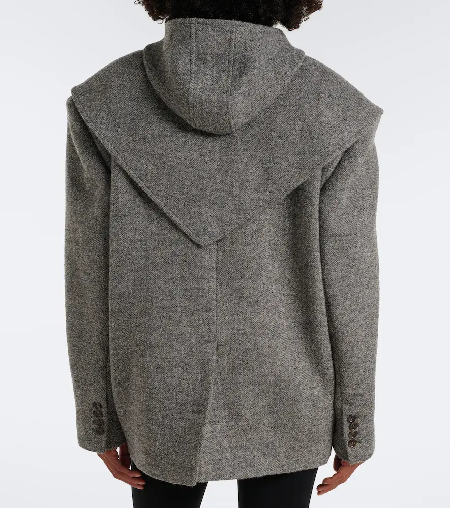 Magda Butrym Draped herringbone wool and cashmere blazer | Thumbnail 6 Magda Butrym Draped herringbone wool and cashmere blazer | Thumbnail 6