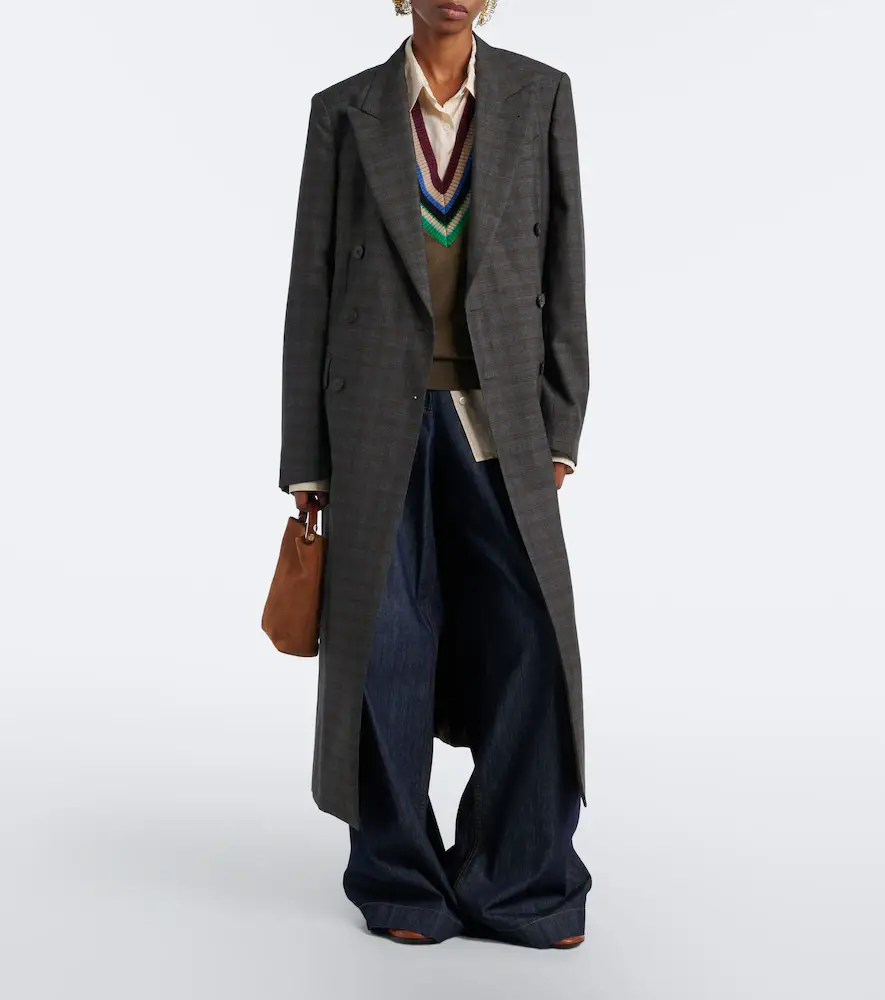 Dries Van Noten Checked double-breasted wool coat | Thumbnail 3 Dries Van Noten Checked double-breasted wool coat | Thumbnail 3