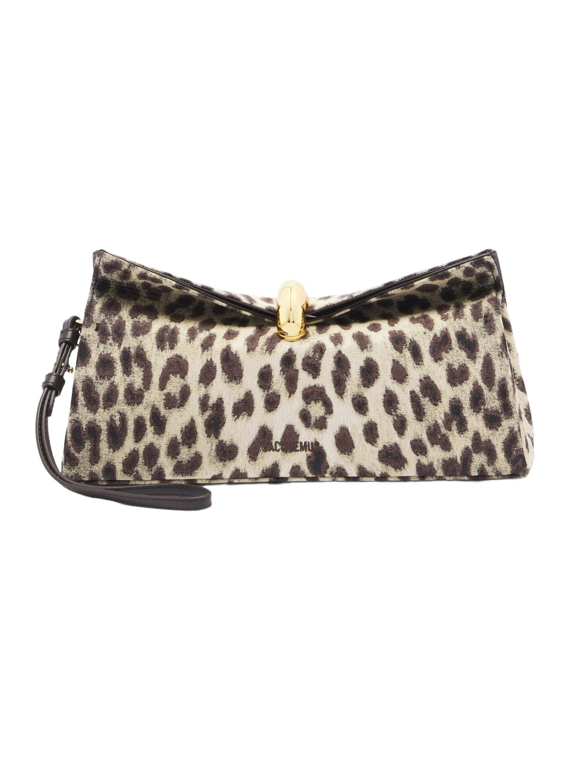 Jacquemus Valérie leopard-print canvas clutch