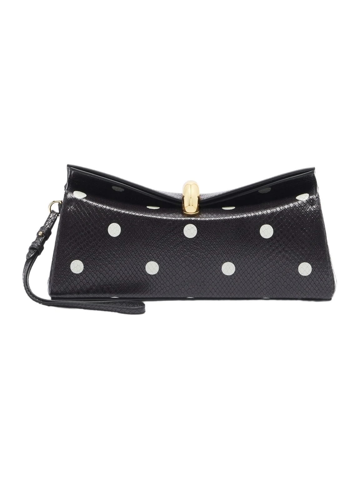 Jacquemus Valérie polka-dot leather clutch