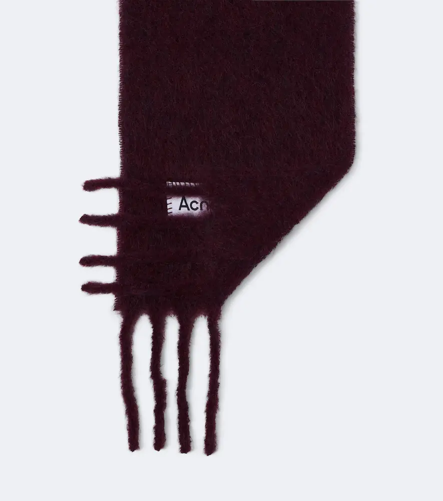Acne Studios Fringed alpaca, wool, and mohair-blend scarf | Thumbnail 2 Acne Studios Fringed alpaca, wool, and mohair-blend scarf | Thumbnail 2