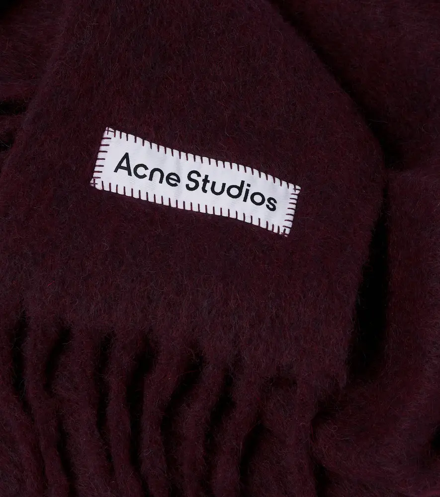 Acne Studios Fringed alpaca, wool, and mohair-blend scarf | Thumbnail 3 Acne Studios Fringed alpaca, wool, and mohair-blend scarf | Thumbnail 3