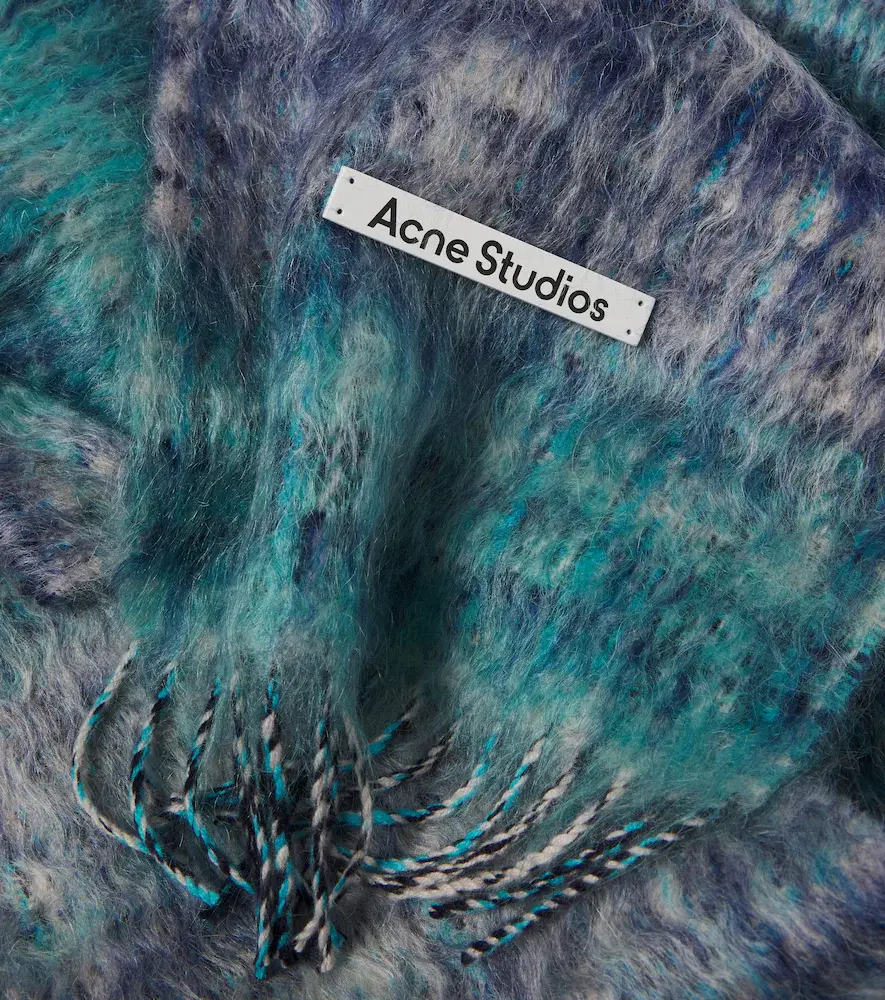 Acne Studios Fringed mohair and wool-blend scarf | Thumbnail 2