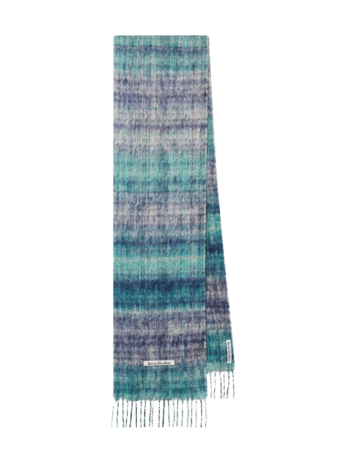 Fringed mohair and wool-blend scarf Fringed mohair and wool-blend scarf