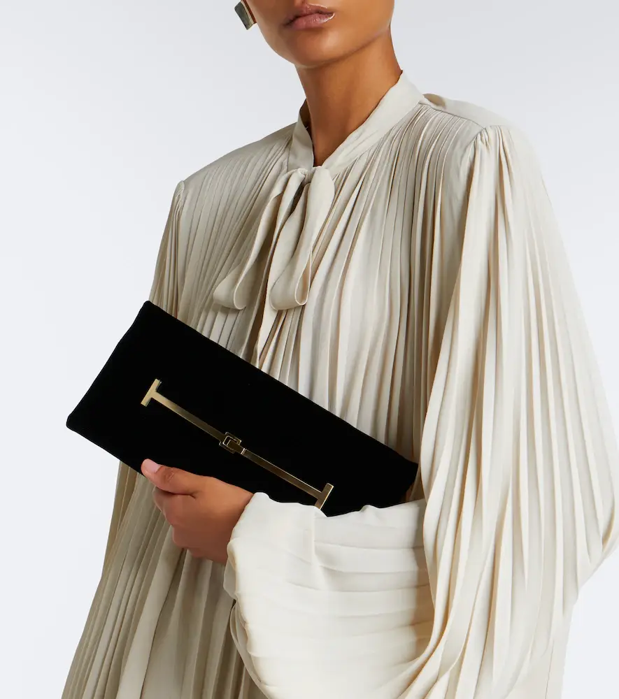 Tom Ford Arc Small velvet clutch | Thumbnail 5 Tom Ford Arc Small velvet clutch | Thumbnail 5