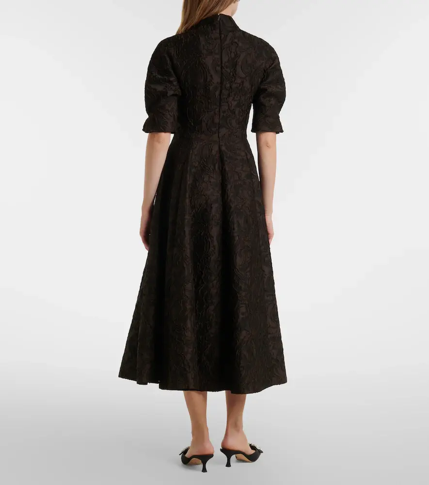 Emilia Wickstead Quinley cloqué midi dress | Thumbnail 2 Emilia Wickstead Quinley cloqué midi dress | Thumbnail 2