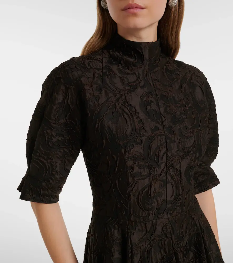 Emilia Wickstead Quinley cloqué midi dress | Thumbnail 3 Emilia Wickstead Quinley cloqué midi dress | Thumbnail 3