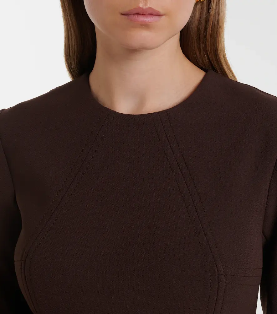 Emilia Wickstead Olivienne pleated crêpe midi dress | Thumbnail 3 Emilia Wickstead Olivienne pleated crêpe midi dress | Thumbnail 3
