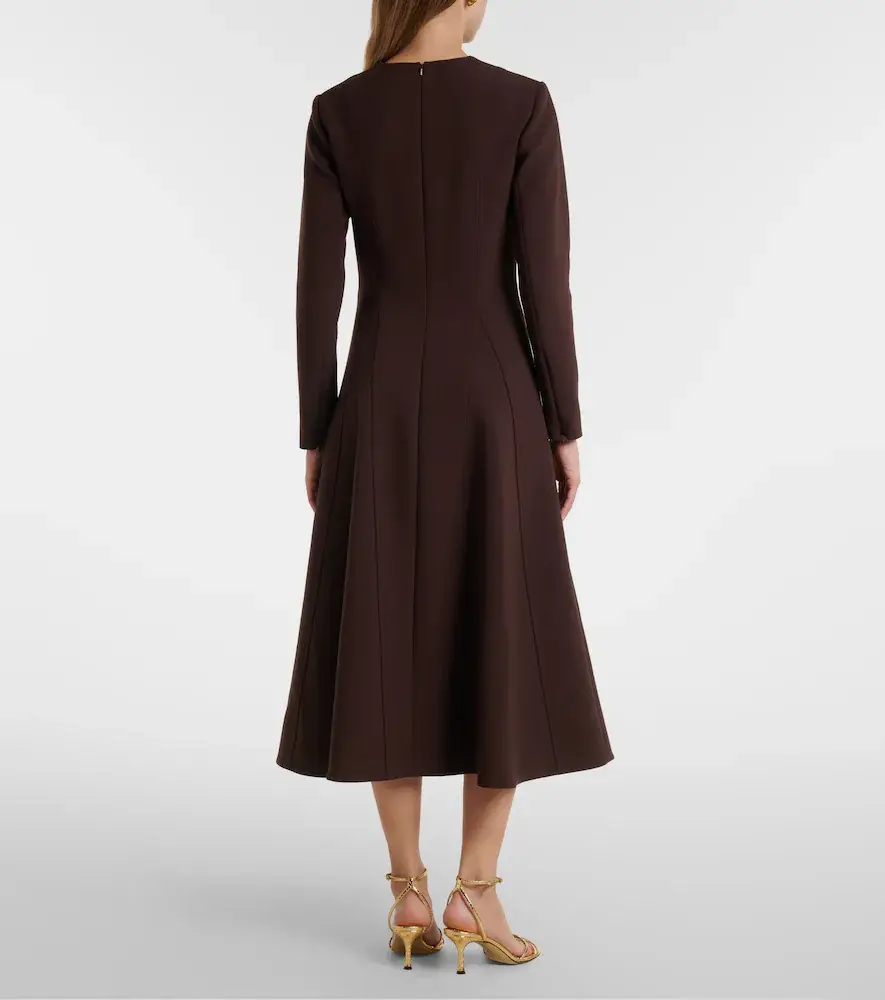 Emilia Wickstead Olivienne pleated crêpe midi dress | Thumbnail 6 Emilia Wickstead Olivienne pleated crêpe midi dress | Thumbnail 6