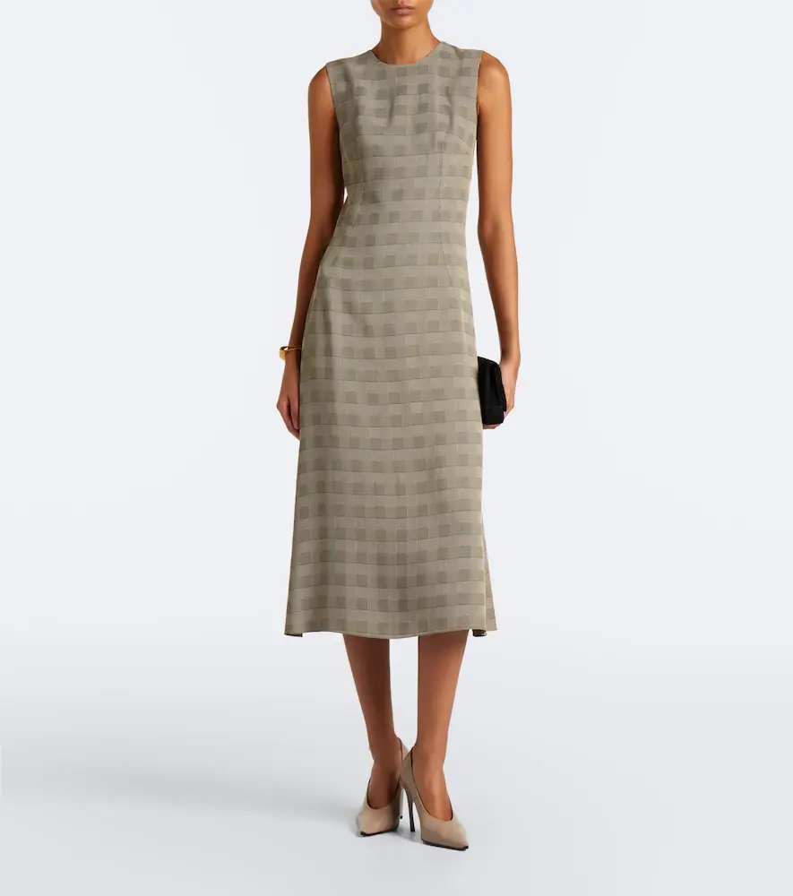 Emilia Wickstead Rumi Prince of Wales check midi dress | Thumbnail 2 Emilia Wickstead Rumi Prince of Wales check midi dress | Thumbnail 2