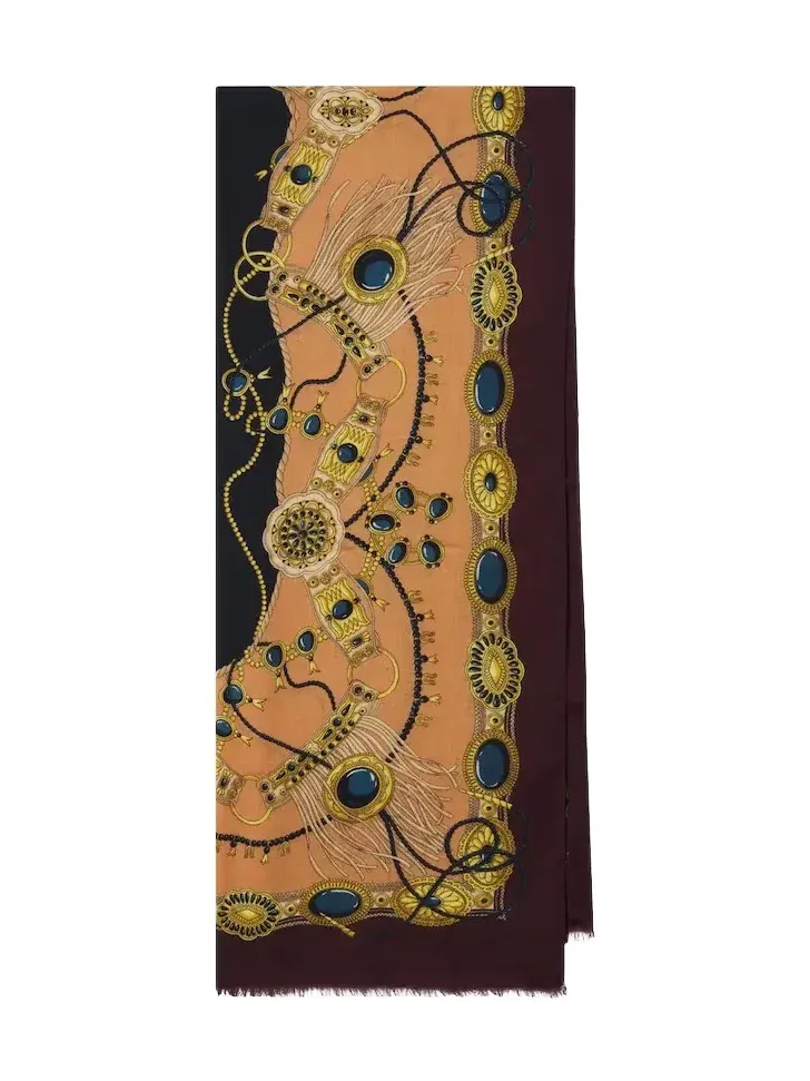 Jacquard wool scarf Jacquard wool scarf