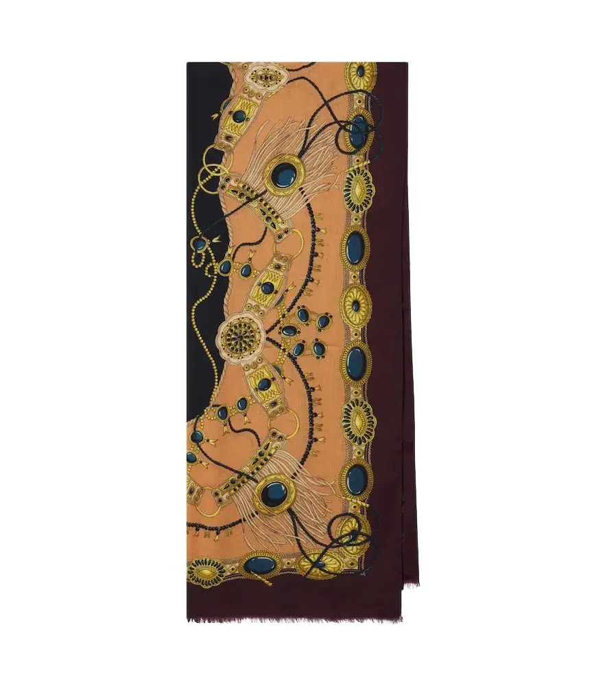 Etro Jacquard wool scarf