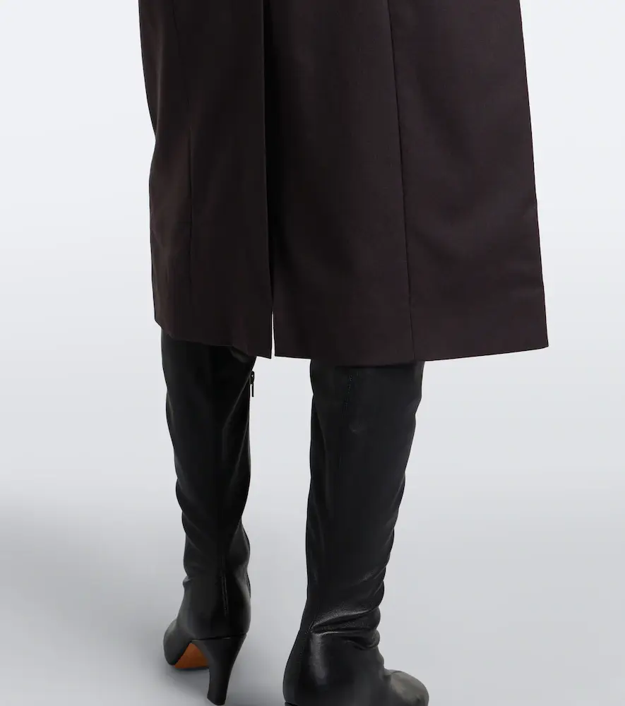 Stella McCartney Pleated wool flannel midi dress | Thumbnail 2 Stella McCartney Pleated wool flannel midi dress | Thumbnail 2