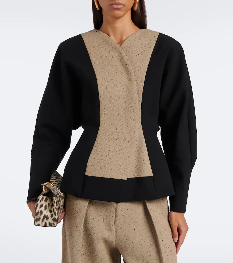 Jacquemus Paloma paneled cotton and wool-blend jacket | Thumbnail 3 Jacquemus Paloma paneled cotton and wool-blend jacket | Thumbnail 3