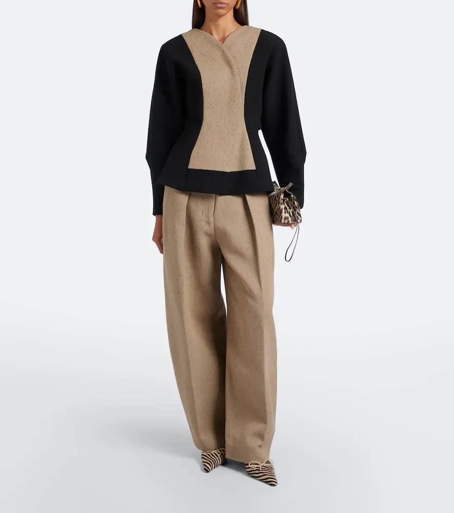 Jacquemus Paloma paneled cotton and wool-blend jacket | Thumbnail 5 Jacquemus Paloma paneled cotton and wool-blend jacket | Thumbnail 5