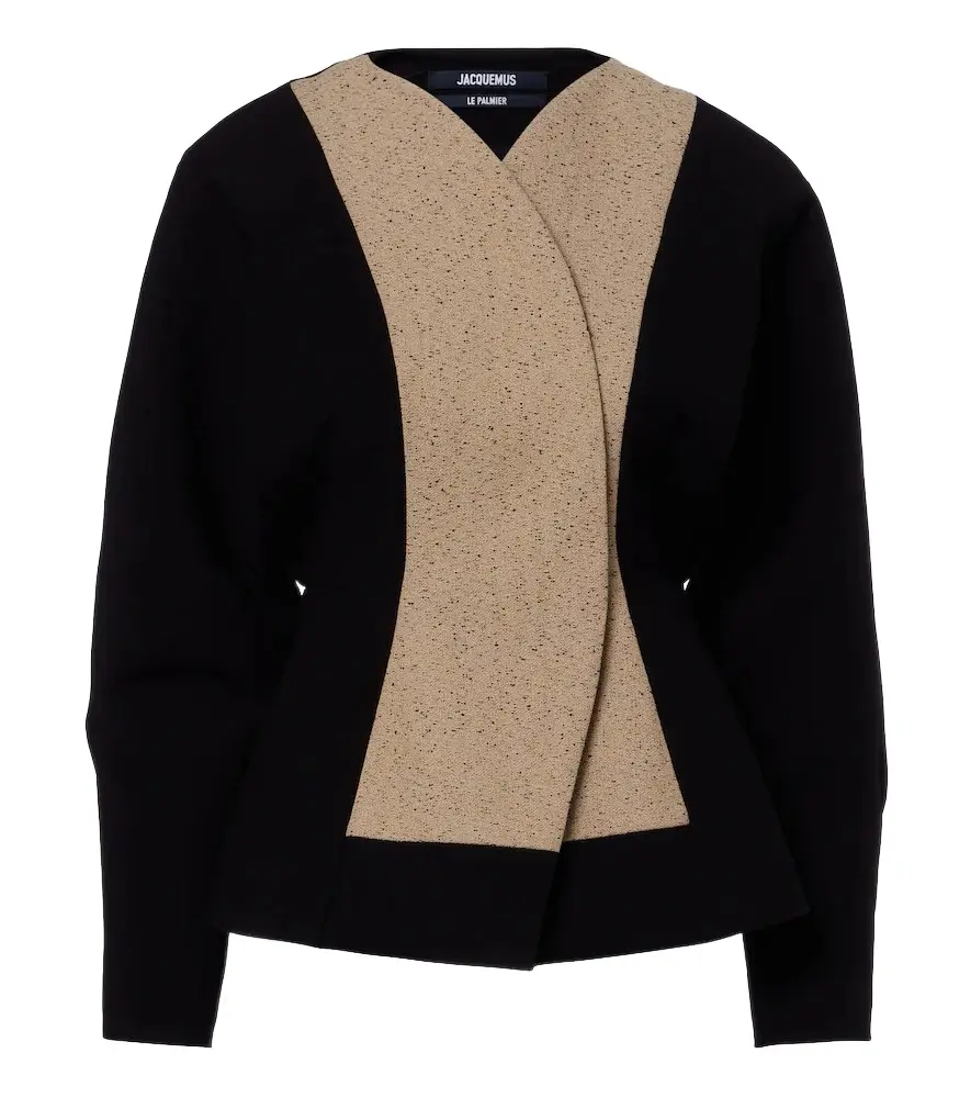 Paloma paneled cotton and wool-blend jacket Paloma paneled cotton and wool-blend jacket