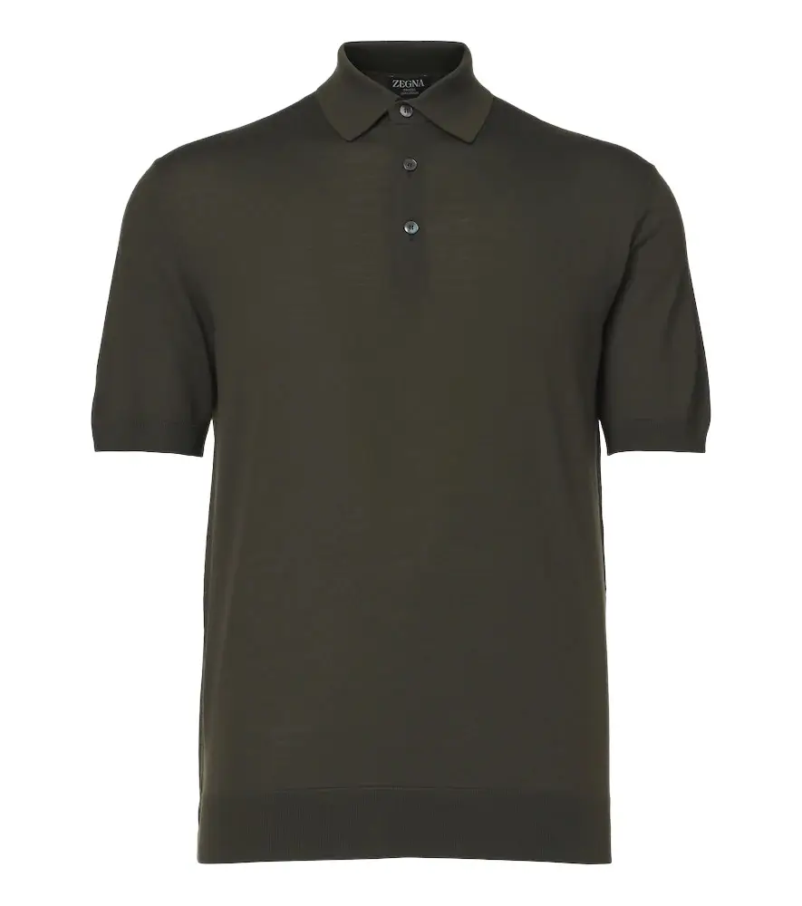 Wool piqué polo shirt Wool piqué polo shirt