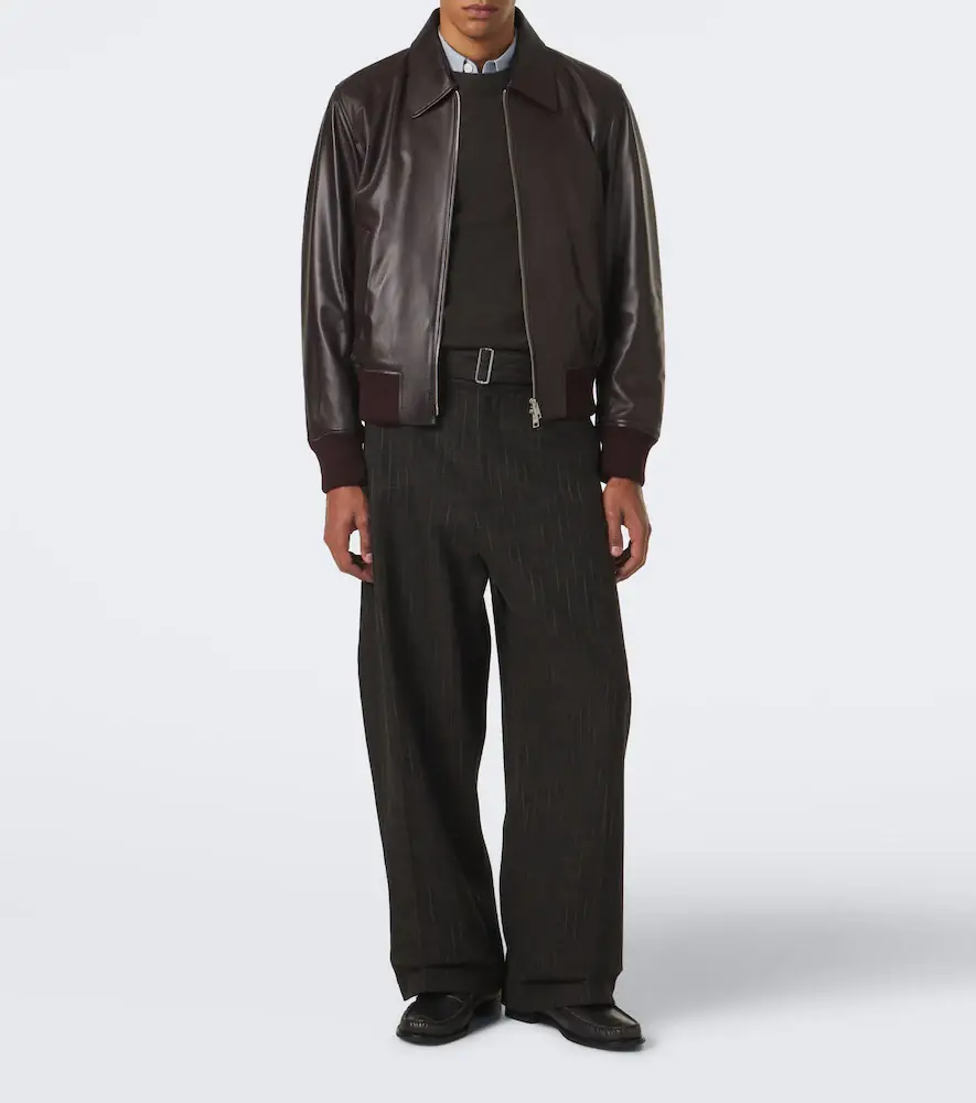 AMI PARIS Leather blouson jacket | Thumbnail 2