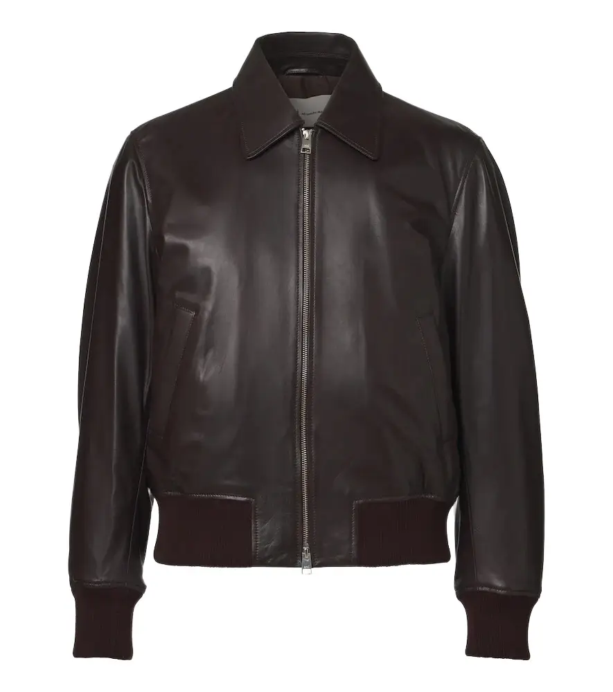 AMI PARIS Leather blouson jacket