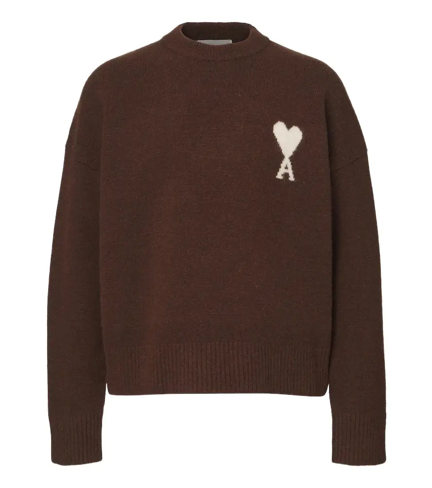 AMI PARIS Ami de Coeur alpaca and wool-blend sweater