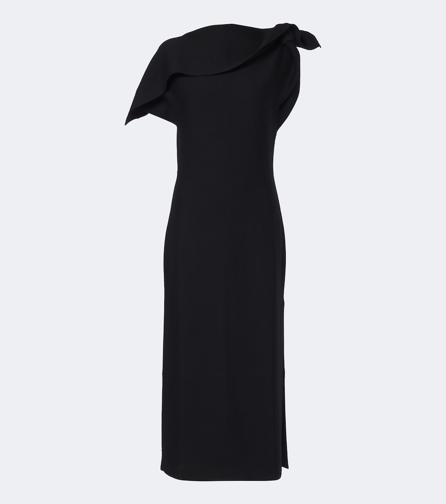 Draped wool-blend midi dress Draped wool-blend midi dress
