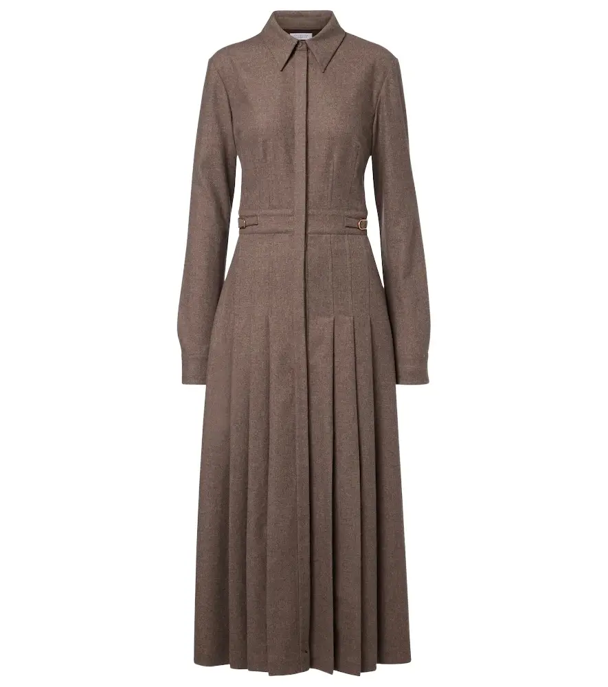 Ethel wool and cashmere shirt dress