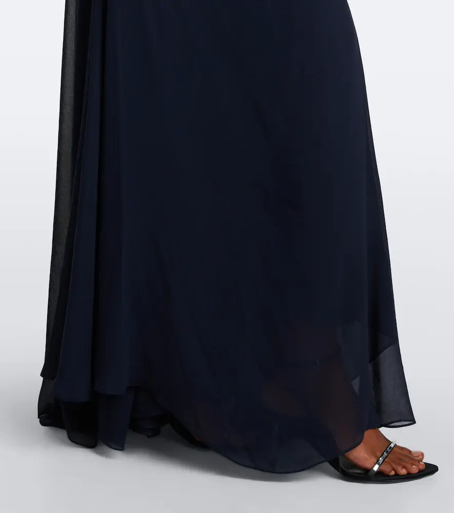 Victoria Beckham Cutout floral-appliqué silk gown | Thumbnail 3 Victoria Beckham Cutout floral-appliqué silk gown | Thumbnail 3