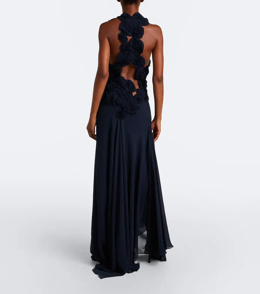 Victoria Beckham Cutout floral-appliqué silk gown | Thumbnail 6 Victoria Beckham Cutout floral-appliqué silk gown | Thumbnail 6