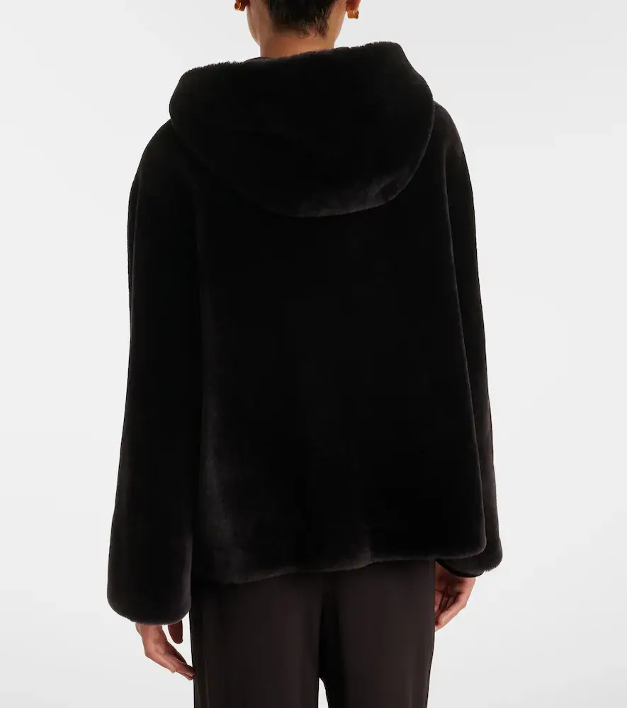 AGNONA Hooded shearling jacket | Thumbnail 3