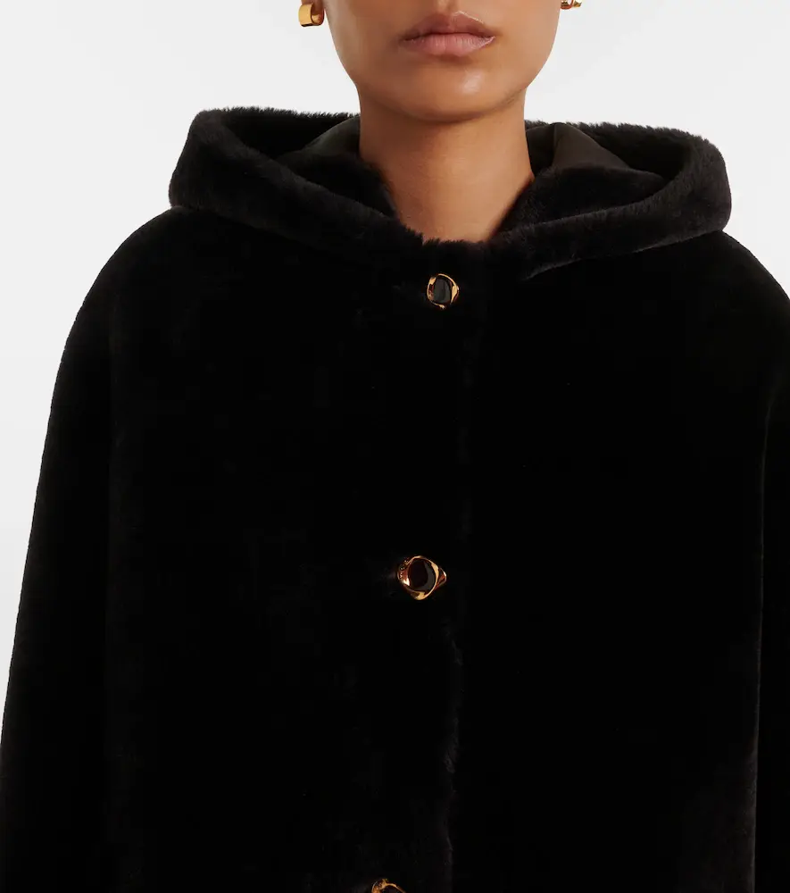 AGNONA Hooded shearling jacket | Thumbnail 4