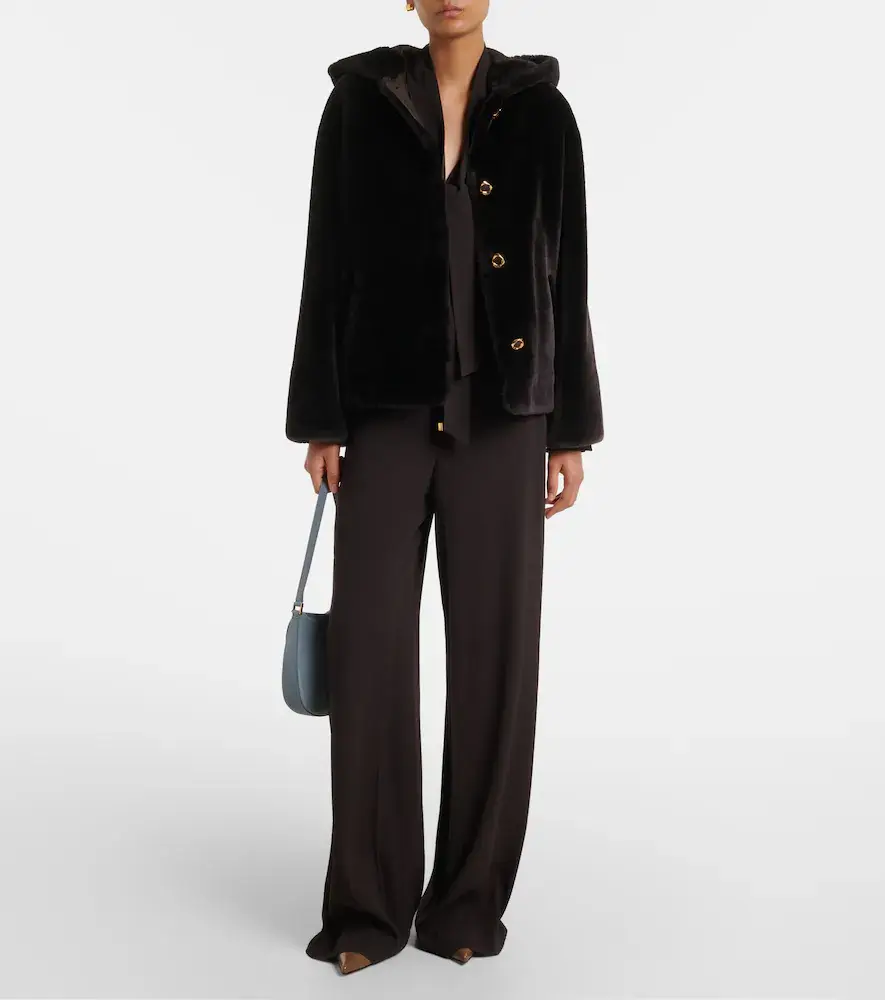 AGNONA Hooded shearling jacket | Thumbnail 7