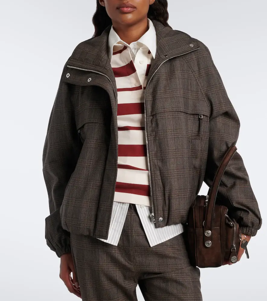 Acne Studios Prince of Wales check wool-blend jacket | Thumbnail 3 Acne Studios Prince of Wales check wool-blend jacket | Thumbnail 3