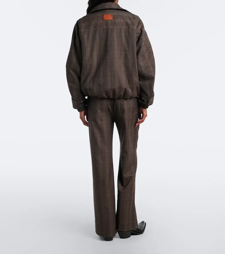 Acne Studios Checked wool-blend wide-leg pants | Thumbnail 5 Acne Studios Checked wool-blend wide-leg pants | Thumbnail 5