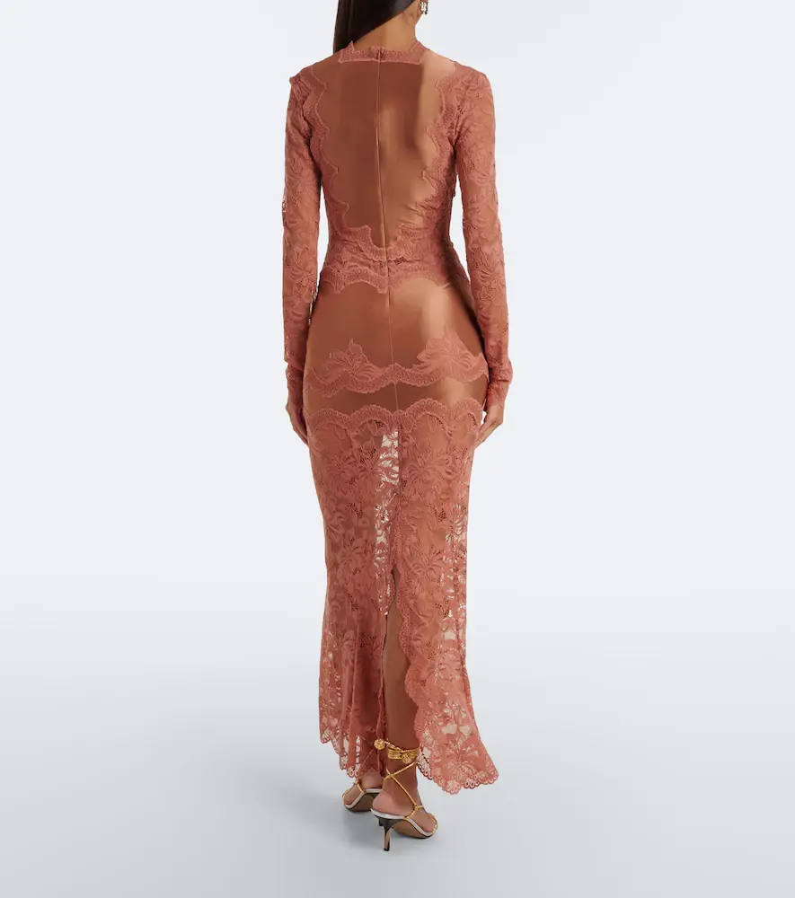 Rabanne Lace and satin maxi dress | Thumbnail 2 Rabanne Lace and satin maxi dress | Thumbnail 2