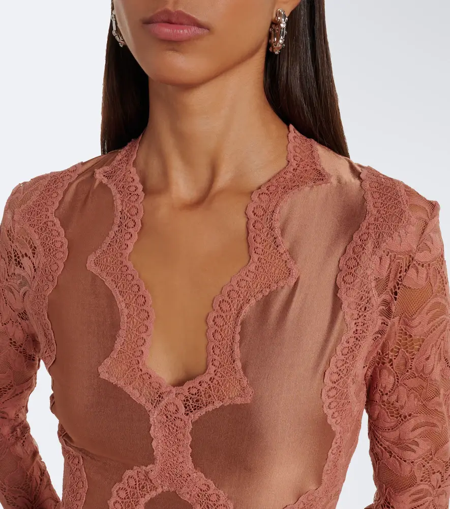 Rabanne Lace and satin maxi dress | Thumbnail 4 Rabanne Lace and satin maxi dress | Thumbnail 4