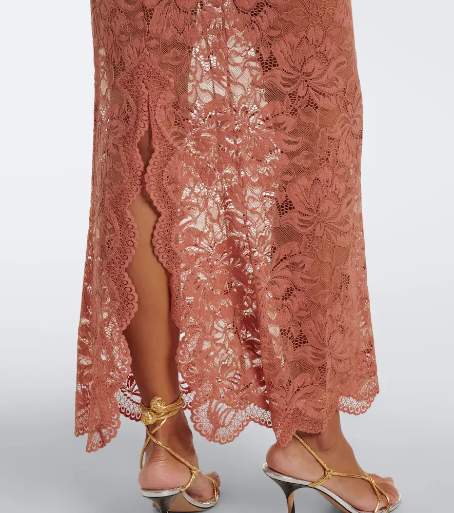 Rabanne Lace and satin maxi dress | Thumbnail 6 Rabanne Lace and satin maxi dress | Thumbnail 6