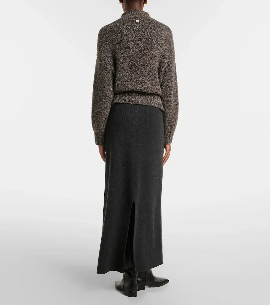 AGNONA Cashmere midi skirt | Thumbnail 4