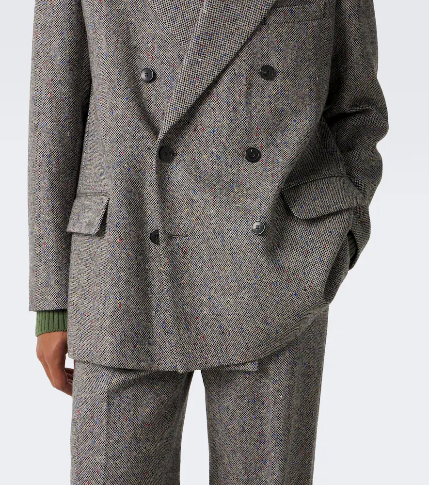 Dries Van Noten Checked double-breasted wool blazer | Thumbnail 8 Dries Van Noten Checked double-breasted wool blazer | Thumbnail 8