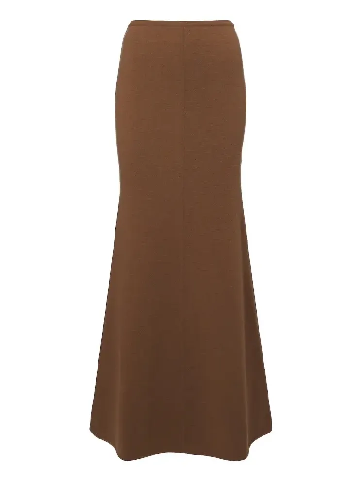 Wool and cashmere maxi skirt